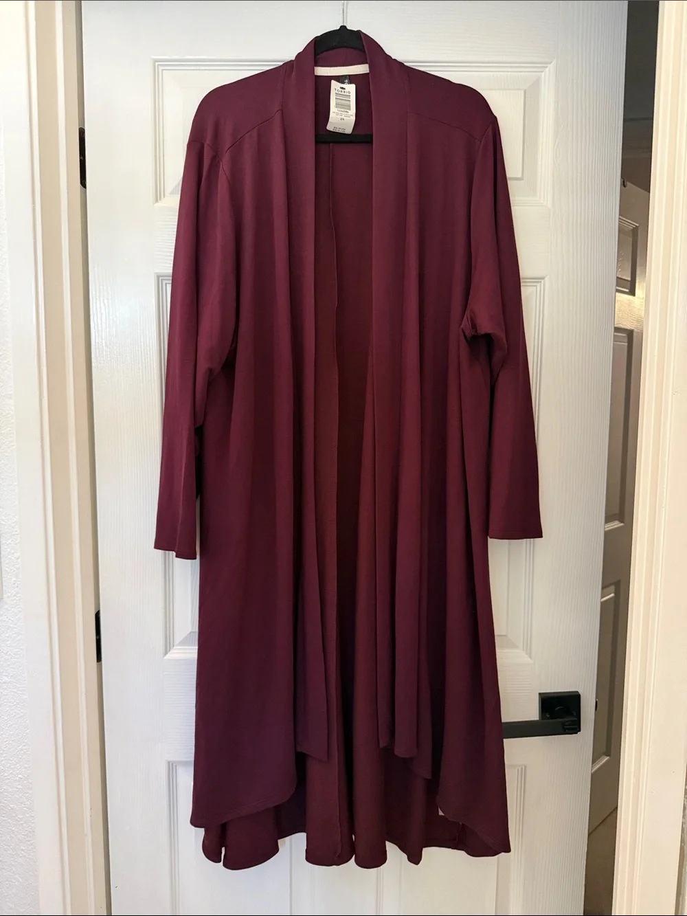 Torrid Super Soft Slub Duster Burgundy - Picture 2 of 6
